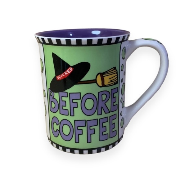 Wicked Before Coffee Good After Coffee Mug 14oz Lorrie Veasey Halloween Ceramic - Picture 3 of 7